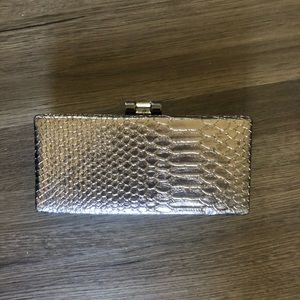 Silver NWT Python Miniaudier Pewter Clutch
